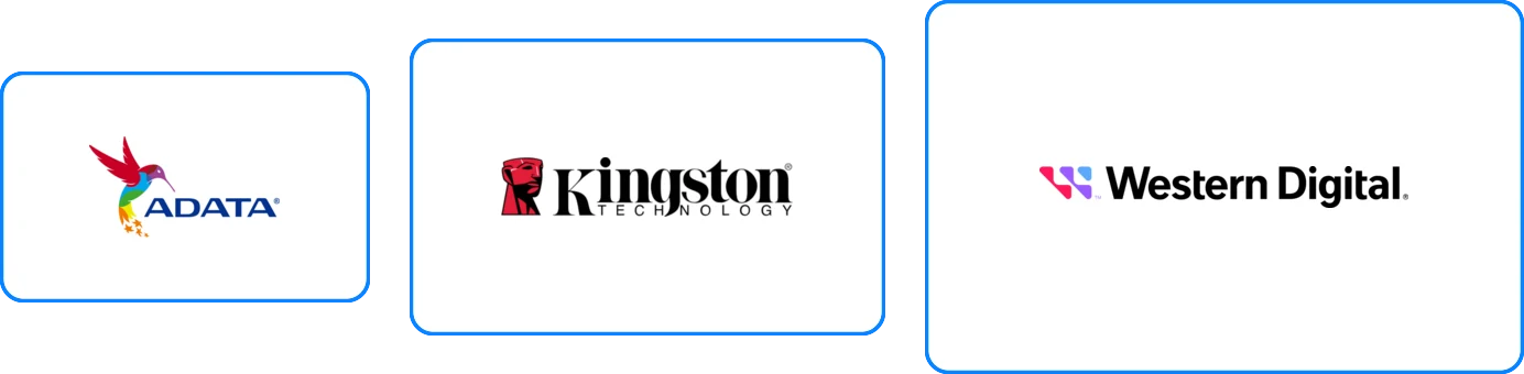 ADATA, Kingston Technology y Western Digital