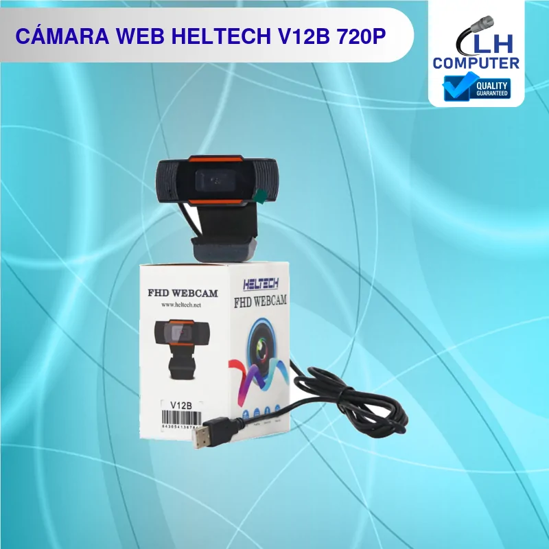 Cámara web Heltech V12B 720p con micrófono