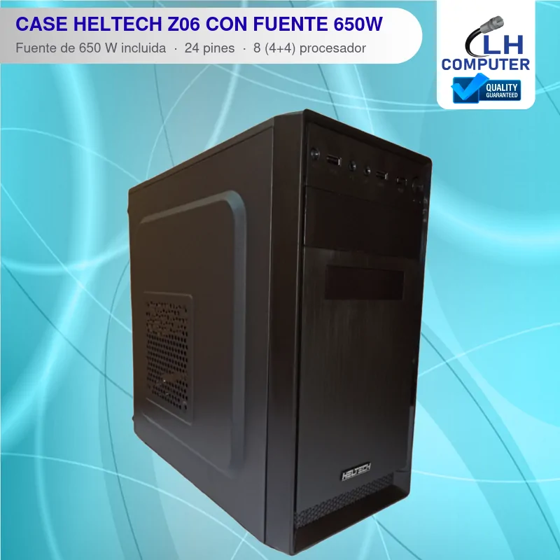 Case Heltech Z06 con fuente de 650W