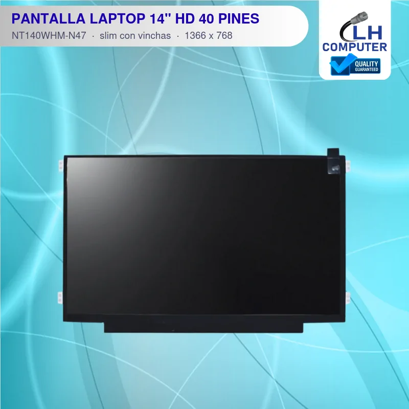 Pantalla de laptop 14" HD LED 40 pines NT140WHM-N47