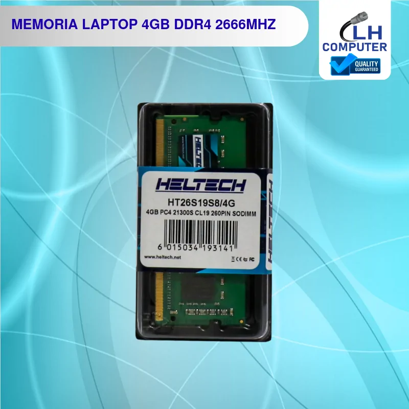 Memoria RAM Heltech 4GB DDR4 2666 MHz para laptop