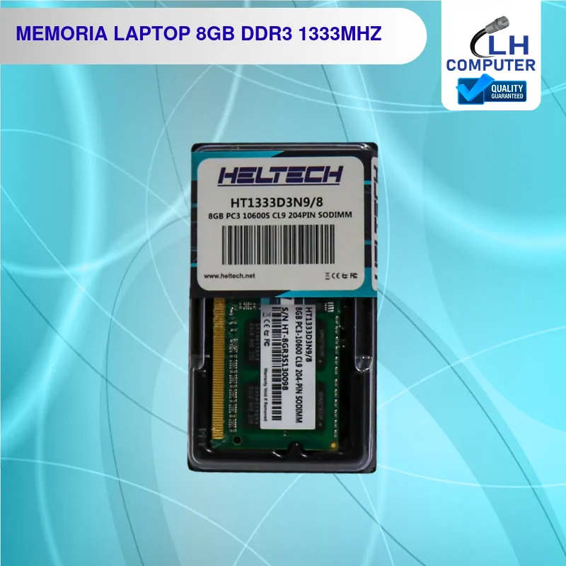 Memoria RAM Heltech 8GB DDR3 1333 MHz para laptop