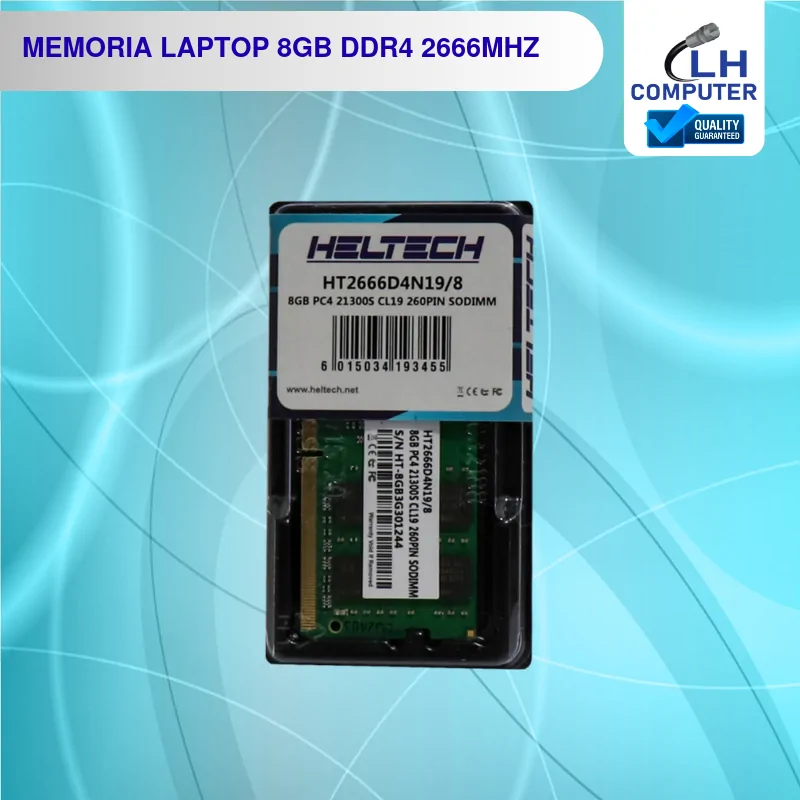 Memoria RAM Heltech 8GB DDR4 2666 MHz para laptop